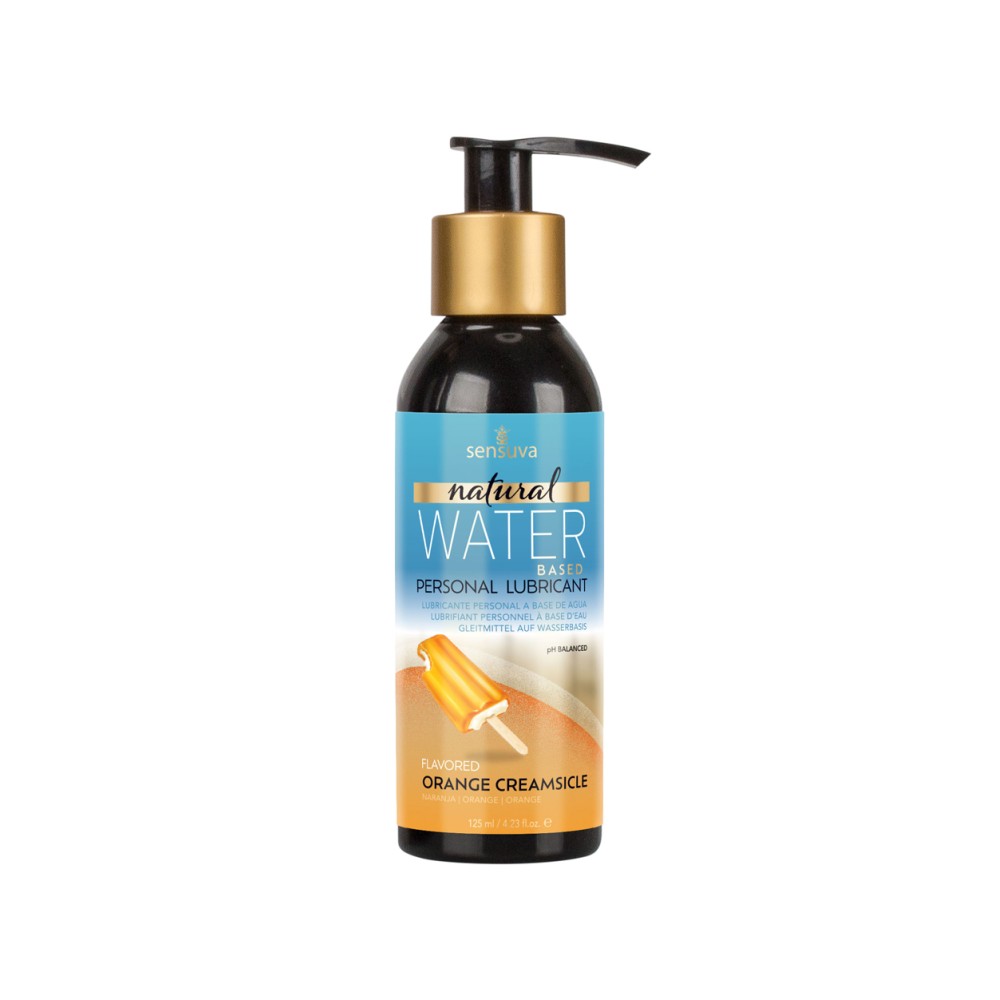 Natural Water-Based Personal Lubricant - Orange Creamsicle 4 Fl. Oz. (125ml) Bottle