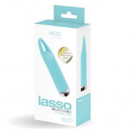 Lasso Rechargeable Clitoral Bullet Vibrator - Turquoise Lasso Rechargeable Clitoral Bullet Vibrator - Turquoise
