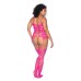 Curvy Aria Fishnet Body Stocking - X - Pink