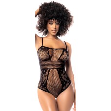 Scarlett Fishnet Bodysuit - Os - Black Scarlett Fishnet Bodysuit - Os - Black