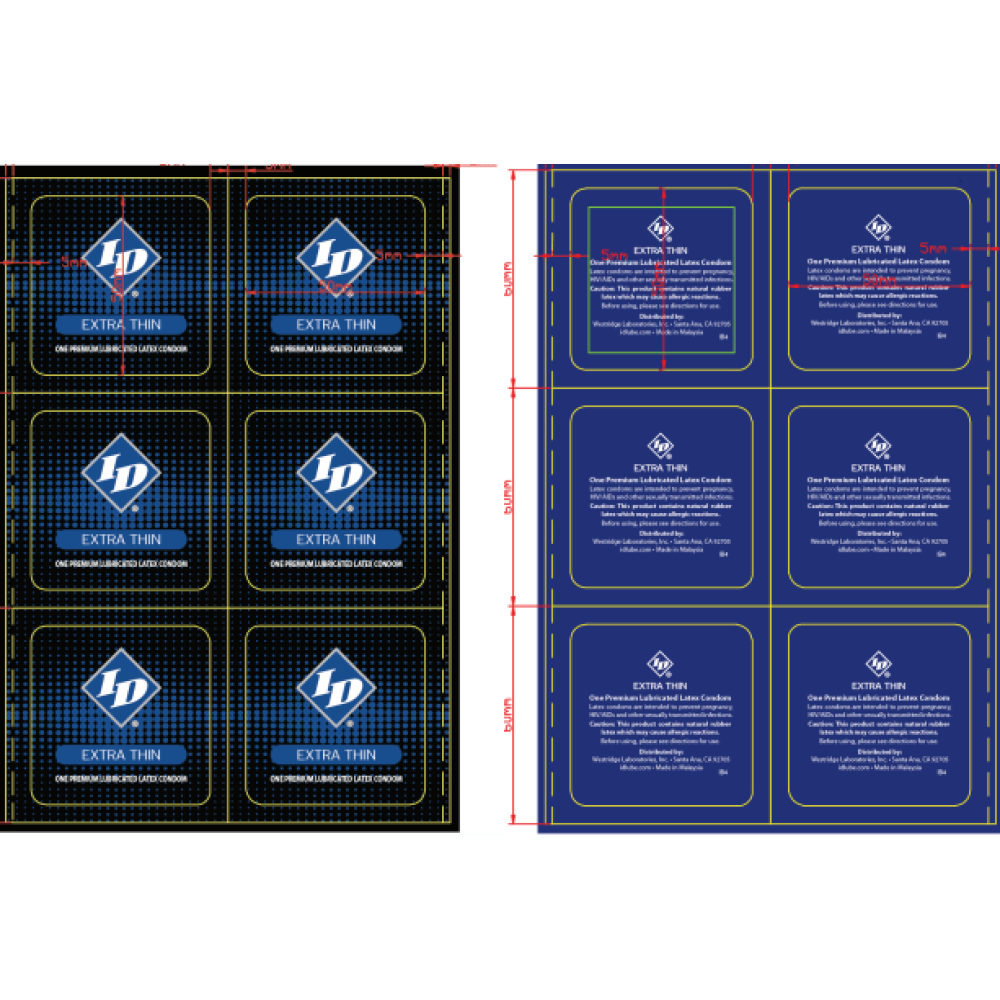 ID Extra Thin Condom Bag 144 Pieces Bulk