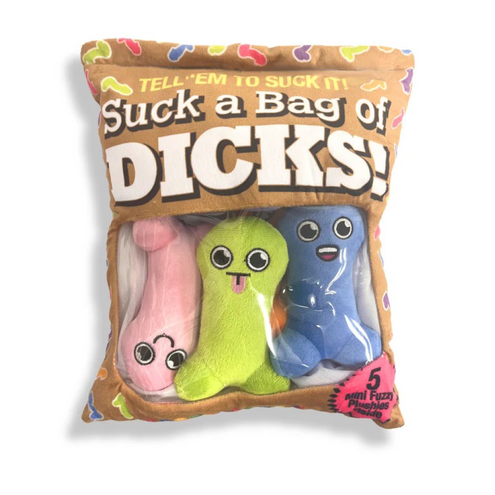 Suck a Bag of Dicks Plushy Pillow With 5 Dicks