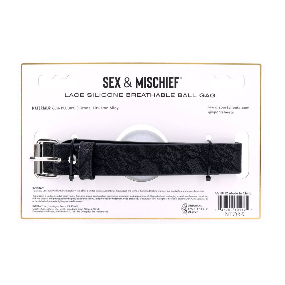 Lace Silicone Breathable Ball Gag