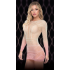 Pink Dusk Long Sleeve Mini Dress - Os