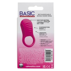 Basic Essentials Rechargeable Ridge Rider Ring - Pink Basic Essentials Rechargeable Ridge Rider Ring - Pink