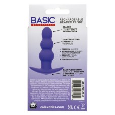 Basic Essentials Rechargeable Beaded Probe - Purple Basic Essentials Rechargeable Beaded Probe - Purple