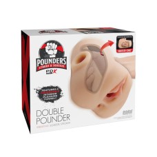 Pdx Plus Double Pounder Vibrating Squeeze Stroker - Light Pdx Plus Double Pounder Vibrating Squeeze Stroker - Light