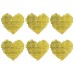 Razzle Dazzle Crystal Jewel Sparkle I Heart U Body Stickers 6 Pk - Gold