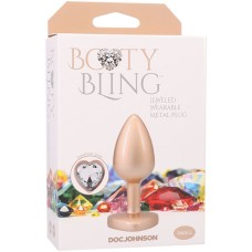 Booty Bling Metal Heart Plug - Small - Gold Booty Bling Metal Heart Plug - Small - Gold