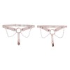 Peaches 'N Creame Pearl Garters - Peach