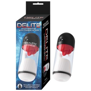 Delite Masturbator With Tongue Action - White Delite Masturbator With Tongue Action - White
