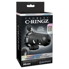 Fantasy C-Ringz Remote-Controlled Vibrating Cock Blocker - Black Fantasy C-Ringz Remote-Controlled Vibrating Cock Blocker - Black