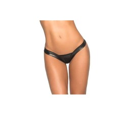 Wet Low Back v Strap Shiny Thong - Small/medium - Wet Black Wet Low Back v Strap Shiny Thong - Small/medium - Wet Black