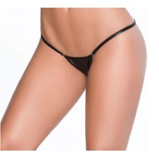 Wet Hip Hugging Clip Y-Back Thong - Medium/large - Wet Black Wet Hip Hugging Clip Y-Back Thong - Medium/large - Wet Black