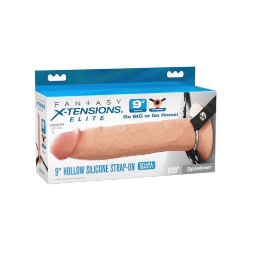 Fantasy X-Tensions Elite 9" Silicone Hollow Strap on - Light Fantasy X-Tensions Elite 9" Silicone Hollow Strap on - Light
