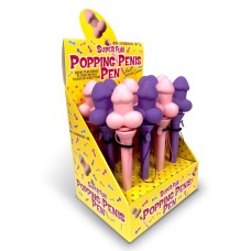 Super Fun Popping Penis Pen - Display of 12ct Super Fun Popping Penis Pen - Display of 12ct