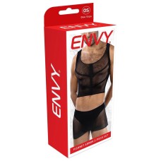 Fishnet Armor 2 Piece Set - Os - Black Fishnet Armor 2 Piece Set - Os - Black