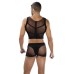 Fishnet Armor 2 Piece Set - Os - Black Fishnet Armor 2 Piece Set - Os - Black