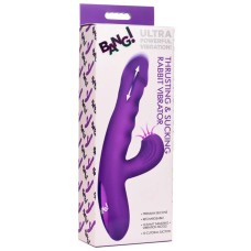 Thrusting and Sucking Rabbit Vibrator - Purple
