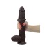 Real Skin 11 Dual Layer Dildo - Dark Brown