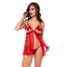Tie the Knot Babydoll Set - Small/medium - Red