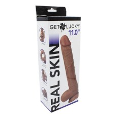 Real Skin 11 Dual Layer Dildo - Light Brown
