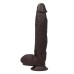Real Skin 12 Dual Layer Dildo - Dark Brown