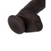 Real Skin 12 Dual Layer Dildo - Dark Brown