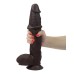 Real Skin 12 Dual Layer Dildo - Dark Brown