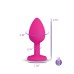 Gemma Purple Gem Pink Silicone Plug - Small