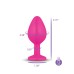 Gemma Purple Gem Pink Silicone Plug - Medium