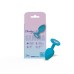 Gemma Clear Iridescent Gem Teal Silicone Plug - S