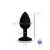 Gemma Pink Gem Black Silicone Plug - Small