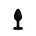 Gemma Pink Gem Black Silicone Plug - Large