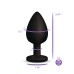 Gemma Pink Gem Black Silicone Plug - Large