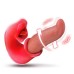 Lusty Licker Kissing and Licking Tongue Vibrator - Red
