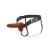 Fantasy X-Tensions Elite 6" Vibrating Hollow Silicone Strap-on - Brown