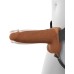 Fantasy X-Tensions Elite 6" Vibrating Hollow Silicone Strap-on - Brown