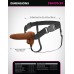 Fantasy X-Tensions Elite 6" Vibrating Hollow Silicone Strap-on - Brown