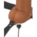 Fantasy X-Tensions Elite 7" Vibrating Hollow Silicone Strap-on - Brown