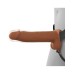 Fantasy X-Tensions Elite 8" Vibrating Hollow Silicone Strap-on - Brown