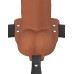 Fantasy X-Tensions Elite 8" Vibrating Hollow Silicone Strap-on - Brown