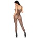 Crotchless Fishnet Lingerie Jumpsuit - Os - Black