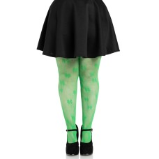 Clover Net Tights - 1x 2x - Green