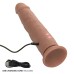 Rechargeable Vibrating and Thrusting Silicone Studs - Brown