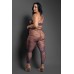 Set Me Free Footless Open Crotch Bodystocking - Queen - Dark Purple
