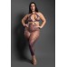 Set Me Free Footless Open Crotch Bodystocking - Queen - Dark Purple