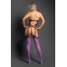 No Comparison Ombre Bodystocking and G-String - Os - Black/purple