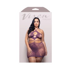 Focus on Me Cut-Out Halter Dress - Queen - Purple Wisteria