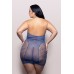 When Stars Align Rhinestone Halter Dress - Queen - Blue
